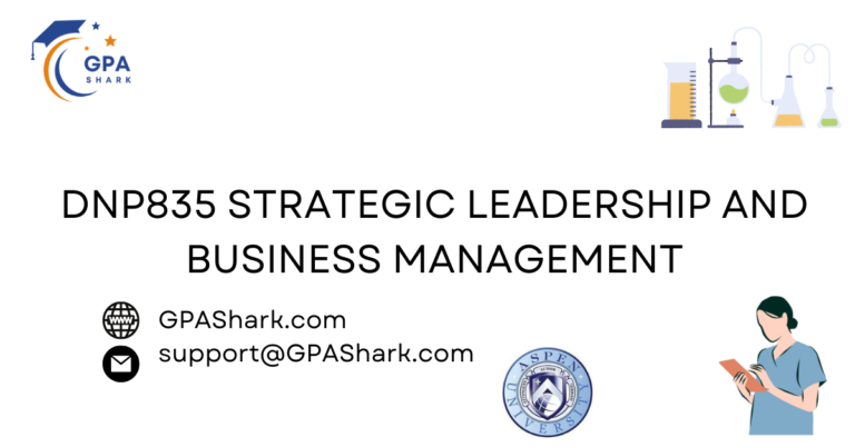 DNP835 Strategic Leadership and Business Management