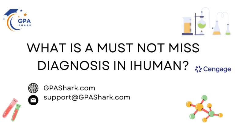 What is a must not miss diagnosis in iHuman